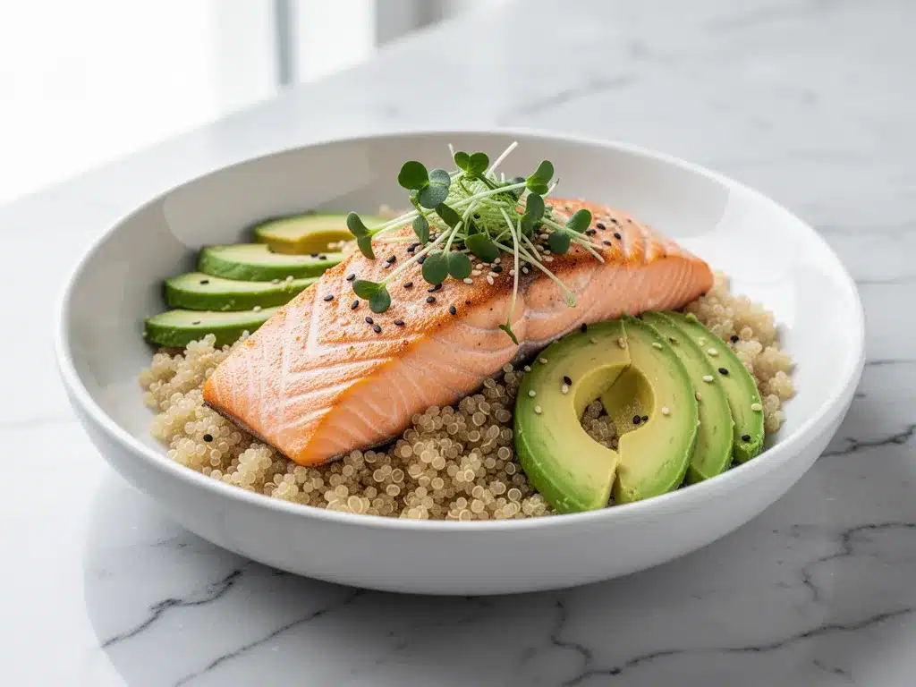 High-Protein Baked Salmon Bowls with Quinoa 4 High-Protein Baked Salmon Bowls with Quinoa preparation steps