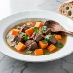 Paleo Slow Cooker Beef and Sweet Potato Stew - featured image
