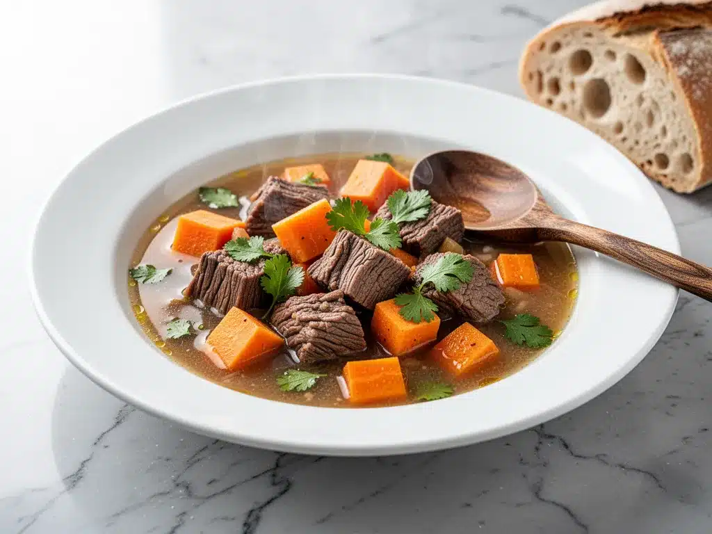 Paleo Slow Cooker Beef and Sweet Potato Stew: Easy 1-Hour Dinner 4 Paleo Slow Cooker Beef and Sweet Potato Stew preparation steps