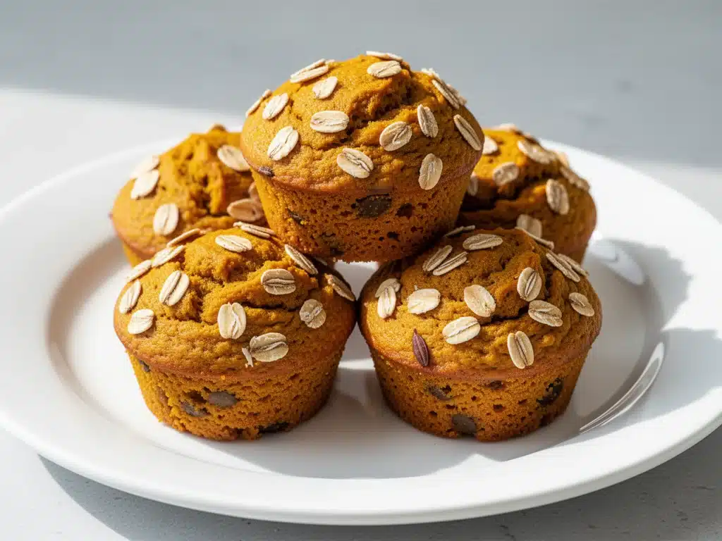 back to school pumpkin oat muffins - featured image