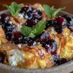 creamy cheese blintz casserole - featured image