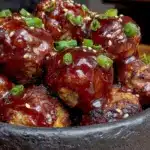 Game Day Honey BBQ Crockpot Meatballs - featured image