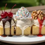 Labor Day Banana Split Dessert Bars - featured image
