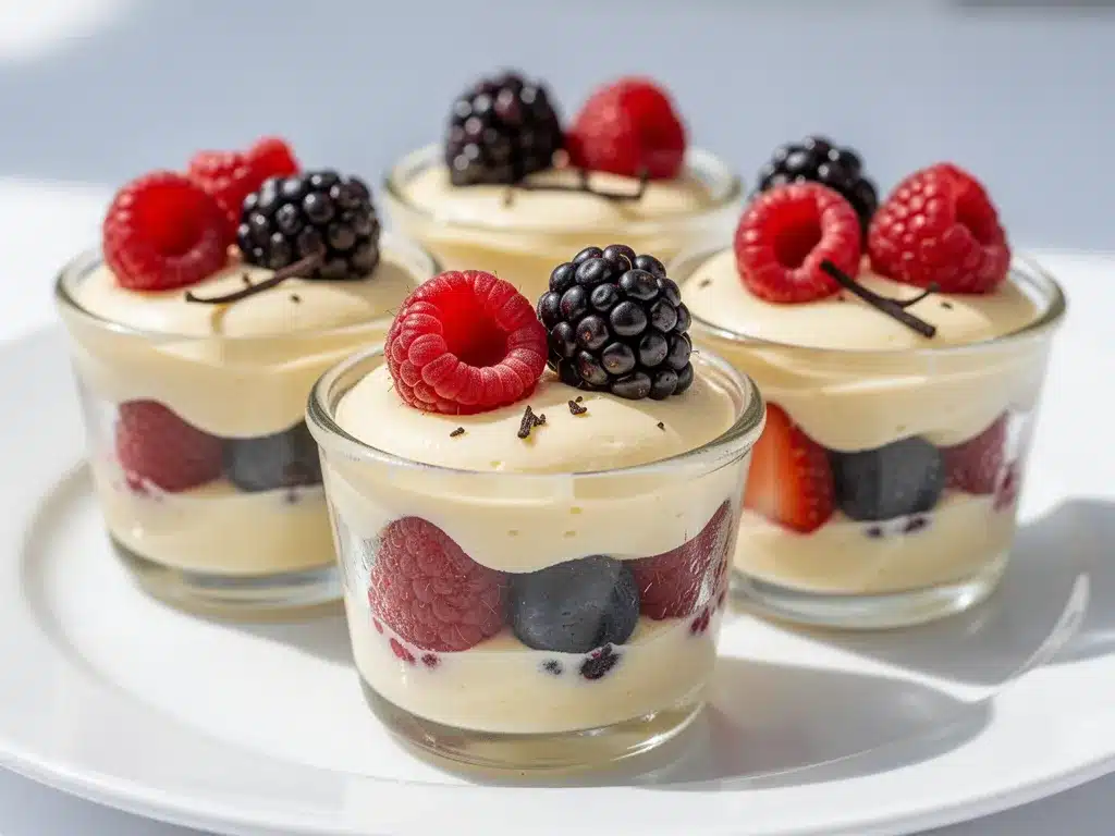 Mini Dessert Cups: 5-Ingredient Easy Berry Cream Treat 4 Mini Dessert Cups preparation steps